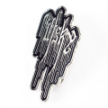 Custom black logo brooch Nickel plated badge for cloth decorate